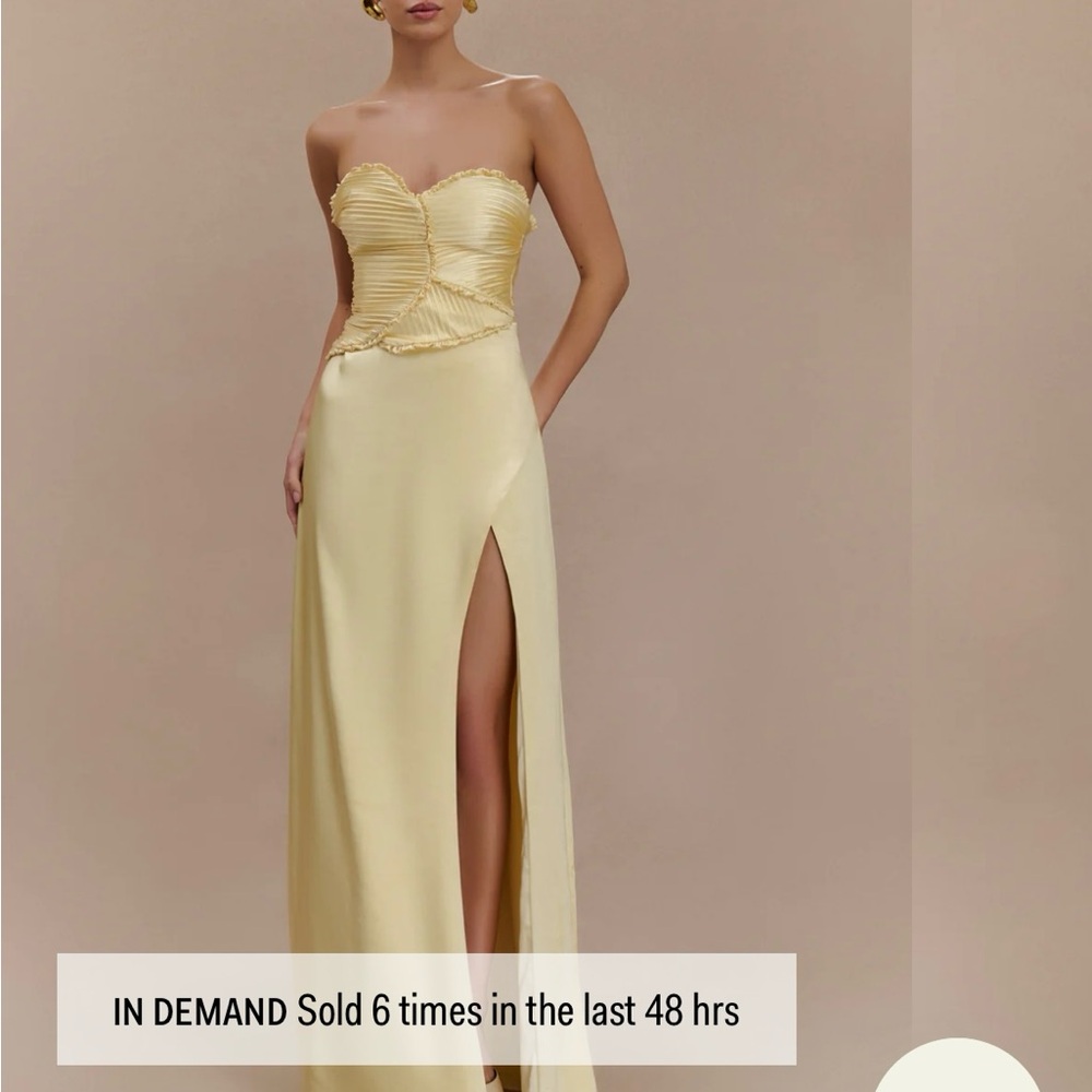 Meshki Strapless Yellow Dress